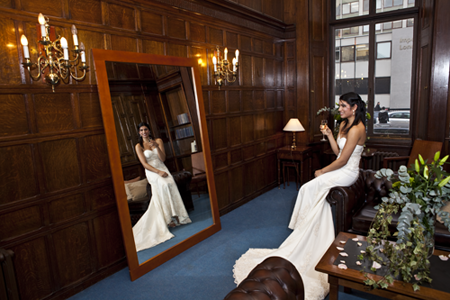 Bridal preparations in Oak Room bridal preparations Photo Shoot at 58 Princes Gate