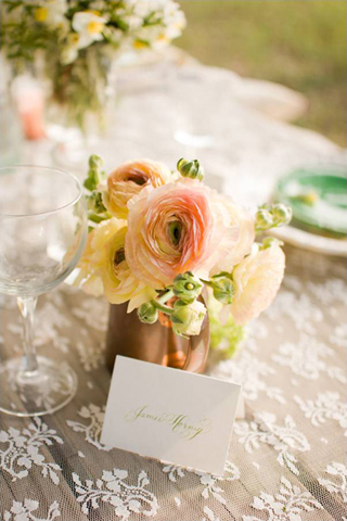 Elegant centrepiece peach centrepiece 4 Wedding Planning Advice Finding A Florist